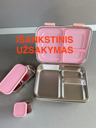 Personalizuota Attis nerūdijančio plieno pietų dėžutė (3vnt komplektas)