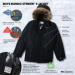 Columbia Nordic Strider™ II neperšlampama striukė berniukams - Image 2