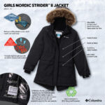 Columbia Nordic Strider™ II neperšlampama striukė mergaitėms - Image 2