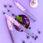 Ilgos dekoratyvinės cilindrinės žvakės - Violetinės vynuogės (po 1vnt.) - Image 8