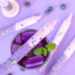 Ilgos dekoratyvinės cilindrinės žvakės - Violetinės vynuogės (po 1vnt.) - Image 3